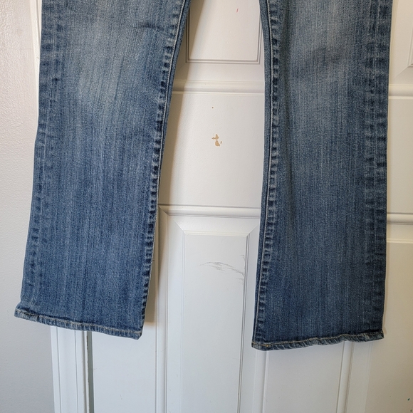 Seven 7 Boot Cut Denim Jeans Mid Rise Logo Pockets Size 8 - Picture 3 of 14